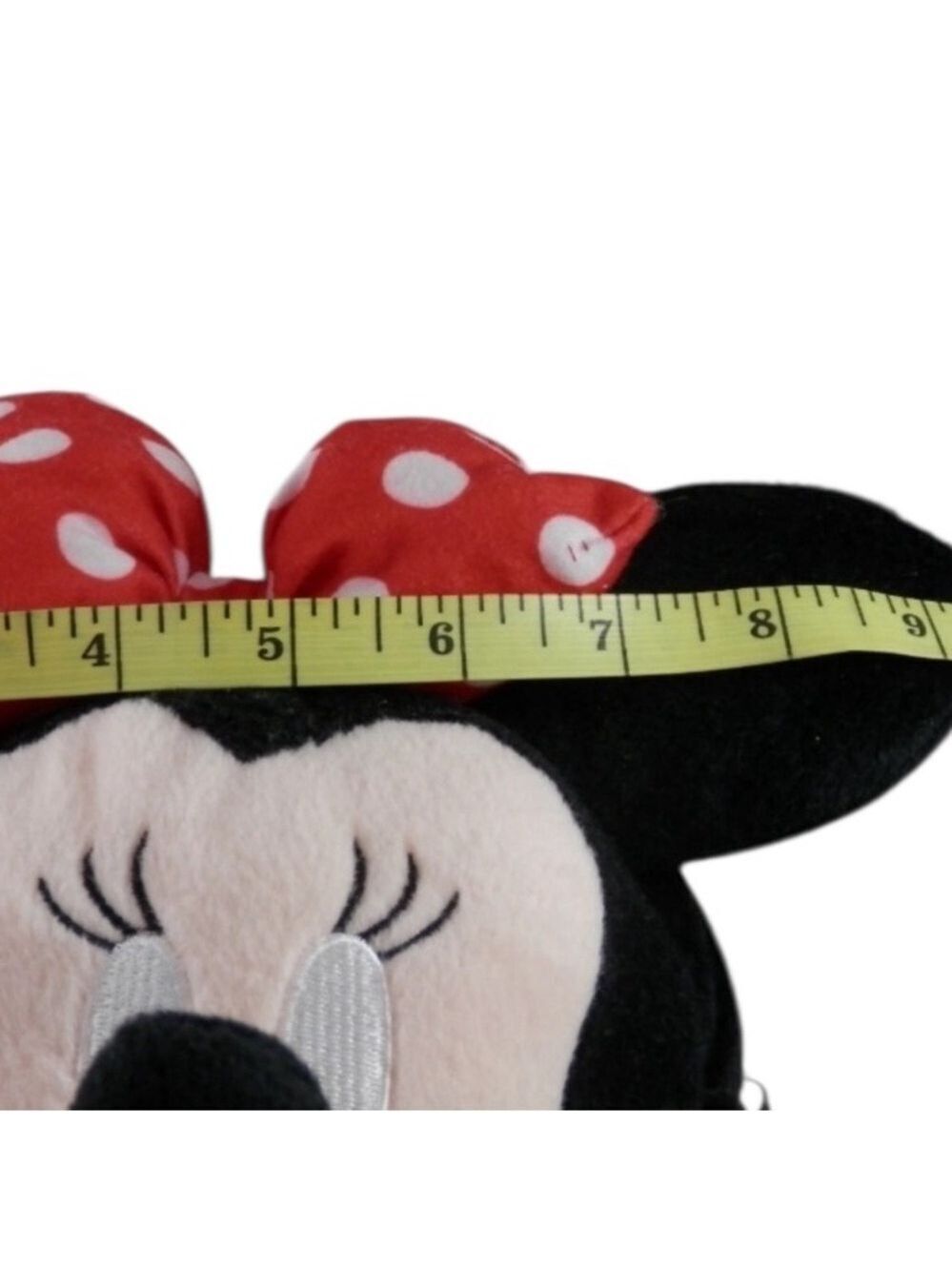 Disney Minnie Mouse Red and Black Plush Purse Shoulder Bag with 3-D Head Zip - Picture 7 of 10
